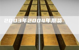 2003年2004年期货