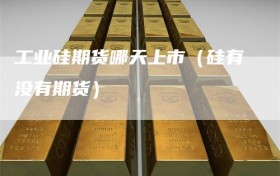 工业硅期货哪天上市（硅有没有期货）