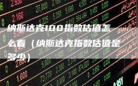 纳斯达克100指数估值怎么看（纳斯达克指数估值是多少）