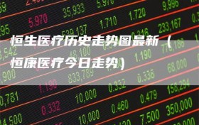 恒生医疗历史走势图最新（恒康医疗今日走势）