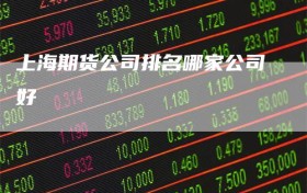 上海期货公司排名哪家公司好