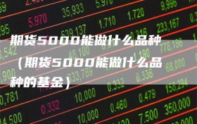 期货5000能做什么品种（期货5000能做什么品种的基金）