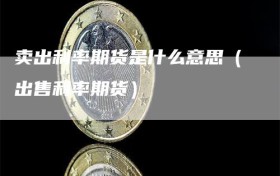 卖出利率期货是什么意思（出售利率期货）