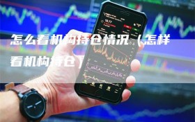 怎么看机构持仓情况（怎样看机构持仓）