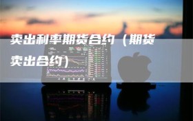 卖出利率期货合约（期货 卖出合约）