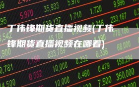 丁伟锋期货直播视频(丁伟锋期货直播视频在哪看)
