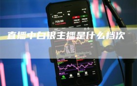 直播中白银主播是什么档次