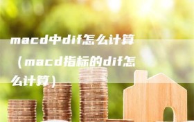 macd中dif怎么计算（macd指标的dif怎么计算）