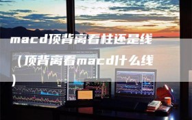 macd顶背离看柱还是线（顶背离看macd什么线）