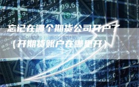 忘记在哪个期货公司开户了（开期货账户在哪里开）