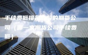 手续费低排名靠前的期货公司（哪一家期货公司手续费低）