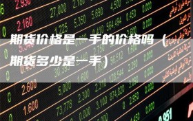 期货价格是一手的价格吗（期货多少是一手）