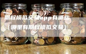 期权模拟交易app有哪些（哪里有期权模拟交易）