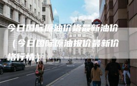 今日国际原油价格最新油价（今日国际原油报价最新价格行情）