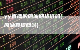yy直播的原油期货准吗(原油直播网站)