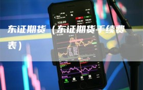 东证期货（东证期货手续费表）