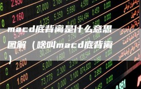 macd底背离是什么意思图解（啥叫macd底背离）
