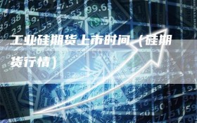 工业硅期货上市时间（硅期货行情）