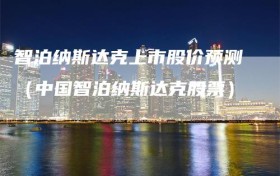 智泊纳斯达克上市股价预测（中国智泊纳斯达克股票）