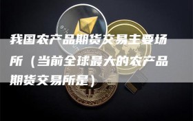 我国农产品期货交易主要场所（当前全球最大的农产品期货交易所是）
