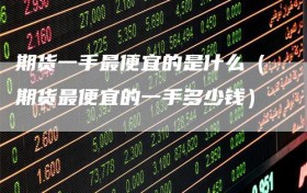 期货一手最便宜的是什么（期货最便宜的一手多少钱）