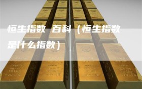 恒生指数 百科（恒生指数是什么指数）