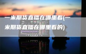 一米期货直播在哪里看(一米期货直播在哪里看的)