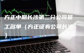 方正中期长沙第二分公司员工名单（方正证券公司长沙）