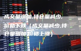 成交量增加,持仓量减少,价格下跌（成交量减少,持仓量增加,价格上涨）