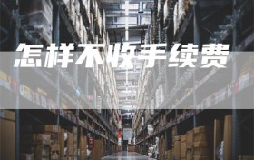 怎样不收手续费