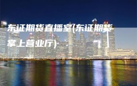 东证期货直播室(东证期货掌上营业厅)