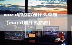 macd的参数是什么意思（macd是什么意思）