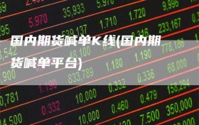 国内期货喊单K线(国内期货喊单平台)