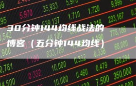 30分钟144均线战法的博客（五分钟144均线）