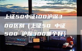 上证50中证100沪深300区别（上证50 中证500 沪深300哪个好）