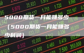 5000期货一月能赚多少（5000期货一月能赚多少利润）