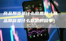 商品期货是什么意思啊（商品期货是什么意思啊知乎）