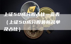 上证50成分股占比一览表（上证50成分股最新名单及占比）