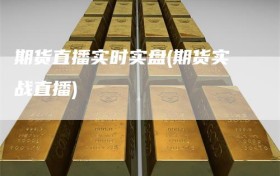 期货直播实时实盘(期货实战直播)