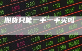 期货只能一手一手买吗