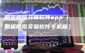 期货模拟交易软件app（期货模拟交易软件手机版）