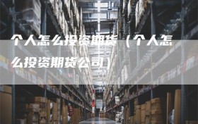 个人怎么投资期货（个人怎么投资期货公司）