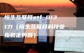 恒生互联网etf 013171（恒生互联网科技业指数走势图）