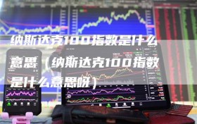 纳斯达克100指数是什么意思（纳斯达克100指数是什么意思呀）