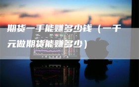 期货一手能赚多少钱（一千元做期货能赚多少）