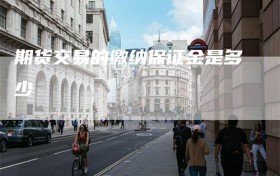 期货交易的缴纳保证金是多少