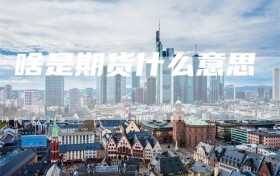 啥是期货什么意思