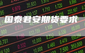 国泰君安期货要求