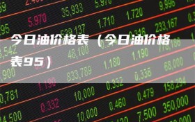 今日油价格表（今日油价格表95）