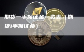 期货一手保证金一览表（期货1手保证金）